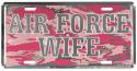 Air Force License Plate Air Force Wife Pink ABU Camo 