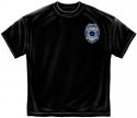 Law Enforcement Police Honor Our Fallen Officers black short sleeveT-Shirt FRONT