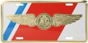 U.S. COAST GUARD AIR CREW WINGS METAL LICENSE PLATE