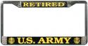 US Army Retired License Plate Frame