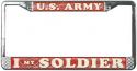 US Army I (Heart) My Soldier License Plate Frame 
