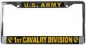 US Army 1st Cavalry Division License Plate Frame