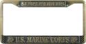 Marine License Plate Frame Semper Fidelis Black