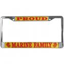 PROUD MARINE FAMILY LICENSE PLATE FRAME