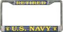 US Navy Retired License Plate Frame