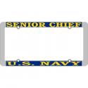 SENIOR CHEIF US NAVY THIN RIM LICENSE PLATE FRAME