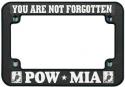POW MIA You Are Not Forgotten Motorcycle License Plate Frame 
