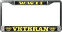 WWII Veteran License Plate Frame 