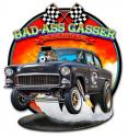 3-D BAD ASS GASSER Metal Sign