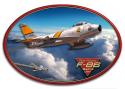 3-D F-86 SABER JET 20X12 All Metal Sign