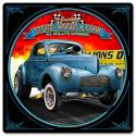 1941 S.W.C. Willys Gasser satin metal sign 12 inch by 12 inch.