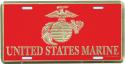 United States Marine with Eagle Globe and Anchor License Plate 
