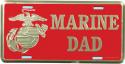 Marine Dad with Eagle Globe and Anchor License Plate