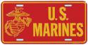 US Marines EGA Painted License Plate