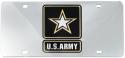  ARMY STAR US ARMY MIRRORED INLAID PLASTIC LICENSE PLATE