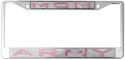 ARMY MOM MIRRORED INLAID PLASTIC LICENSE PLATE FRAME ARMY MOM MIRRORED INLAID PLASTIC LICENSE PLATE FRAME