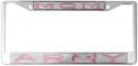 AIR FORCE MOM MIRRORED INLAID PLASTIC LICENSE PLATE FRAME