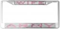 ARMY WIFE MIRRORED INLAID PLASTIC LICENSE PLATE FRAME