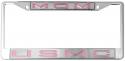 USMC MOM MIRRORED INLAID PLASTIC LICENSE PLATE FRAME USMC MOM MIRRORED INLAID PLASTIC LICENSE PLATE FRAME