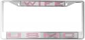 USMC WIFE MIRRORED INLAID PLASTIC LICENSE PLATE FRAME