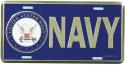 US NAVY License Plate with Crest