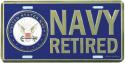 Navy License Plate Retired