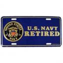 Navy Retried License Plate
