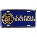 Navy Retried License Plate Navy Retried License Plate