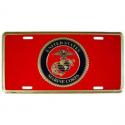 Marines EGA Round Logo License Plate