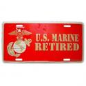 Marines Retired License Plate