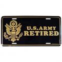 Army Retired License Plate