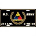 Army 2nd Armor License Plate