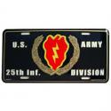 Army 25th Division License Plate