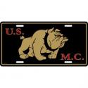Marines Bull Dog License Plate