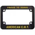 American EMT Motorcycle License Plate Frame