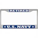 Navy Retired Auto License Plate Frame