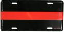 Red Stripe License Plate