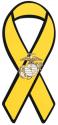 Marine Yellow Ribbon with Eagle Globe and Anchor Magnet