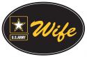 ARMY STAR WIFE OVAL MAGNET