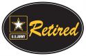 ARMY STAR RETIRED OVAL MAGNET