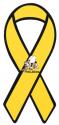 Navy Yellow Ribbon Seabees Logo Ribbon Magnet