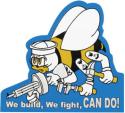 Seabees Die Cut Auto Magnet
