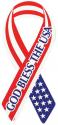 God Bless The USA Red White and Blue Ribbon Magnet
