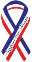 Support Our Troops Red White and Blue Ribbon Mini Magnet