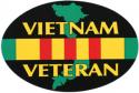 Vietnam Veteran 5.75 inch Oval Auto Magnet