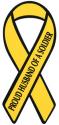 Army Proud Husband of a Soldier Yellow Ribbon Auto Magnet