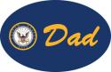 NAVY DAD OVAL MAGNET