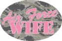 Air Force Wife ABU Pattern Oval Auto Magnet