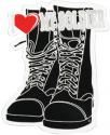 I Love My Soldier Black Combat Boots Auto Magnet