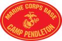 USMC BASE CAMP PENDLETON OVAL MAGNET